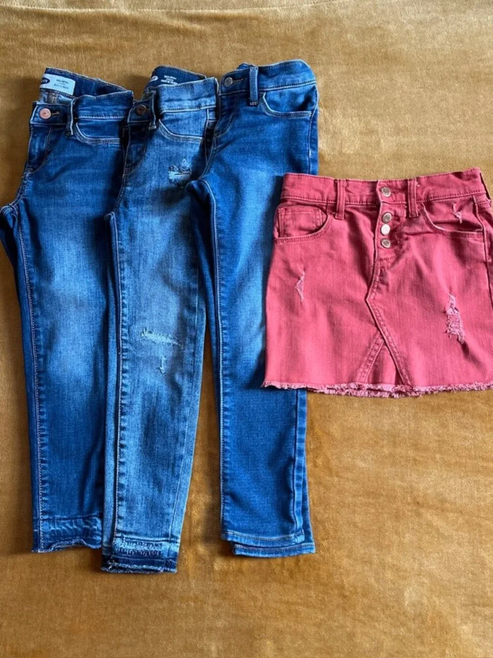 Old Navy Mixed Lot of 4 Jeans Skirt Girls sz 6 Denim School Casual Everyday